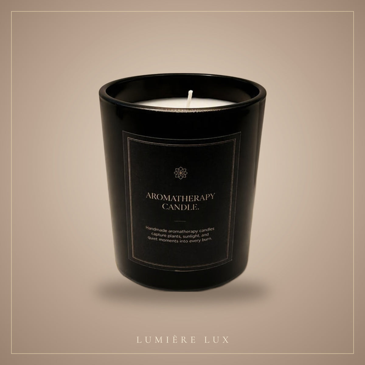 Noir Black Glass Candle