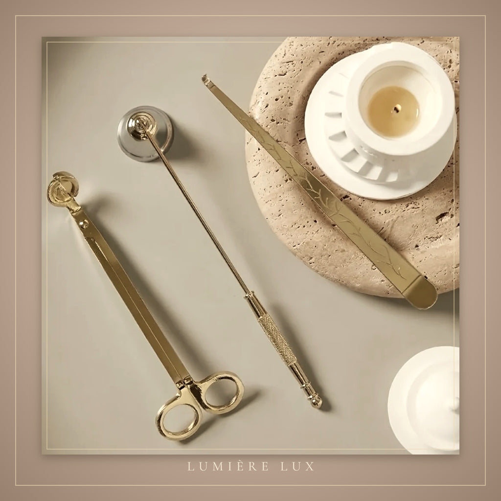 Golden Candle Care Set by Lumière Lux