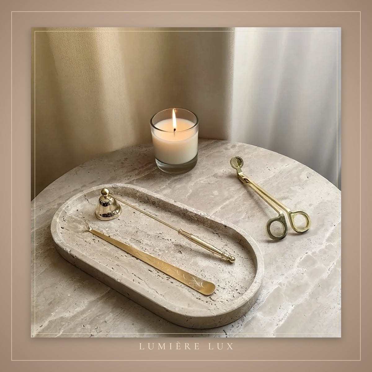 Golden Candle Care Set – detail