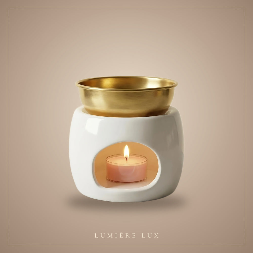 Ceramic & Gold Wax Melt Warmer by Lumière Lux