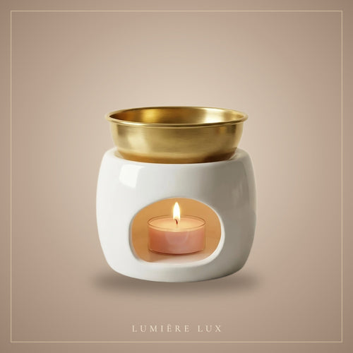 Ceramic & Gold Wax Melt Warmer by Lumière Lux